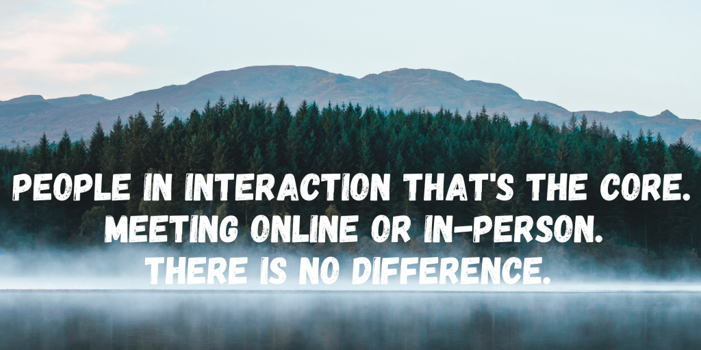 What is different about meeting in person after 2,5 years of meeting online? Spaciousness, displacement, and&nbsp;stuff!￼